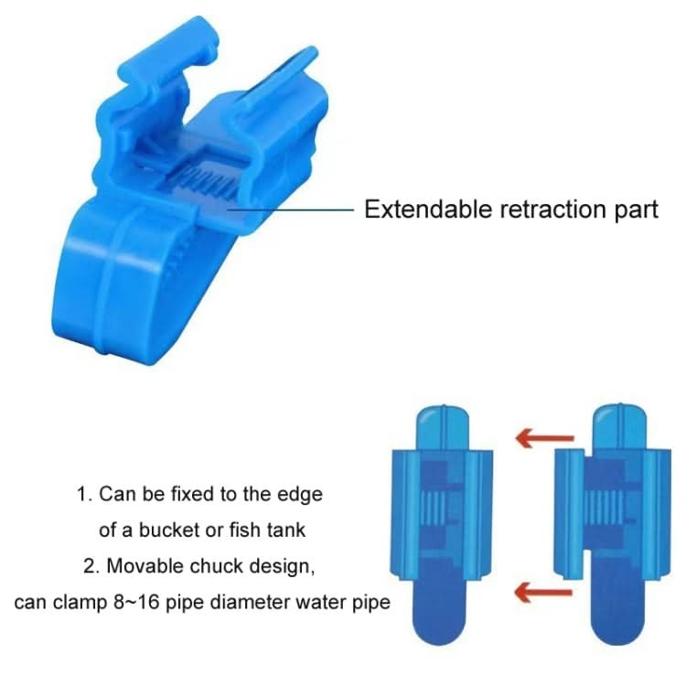 5pcs Multifunctional Fish Tank Aquarium Water Pipe Fixing Clip(Blue)-Reluova