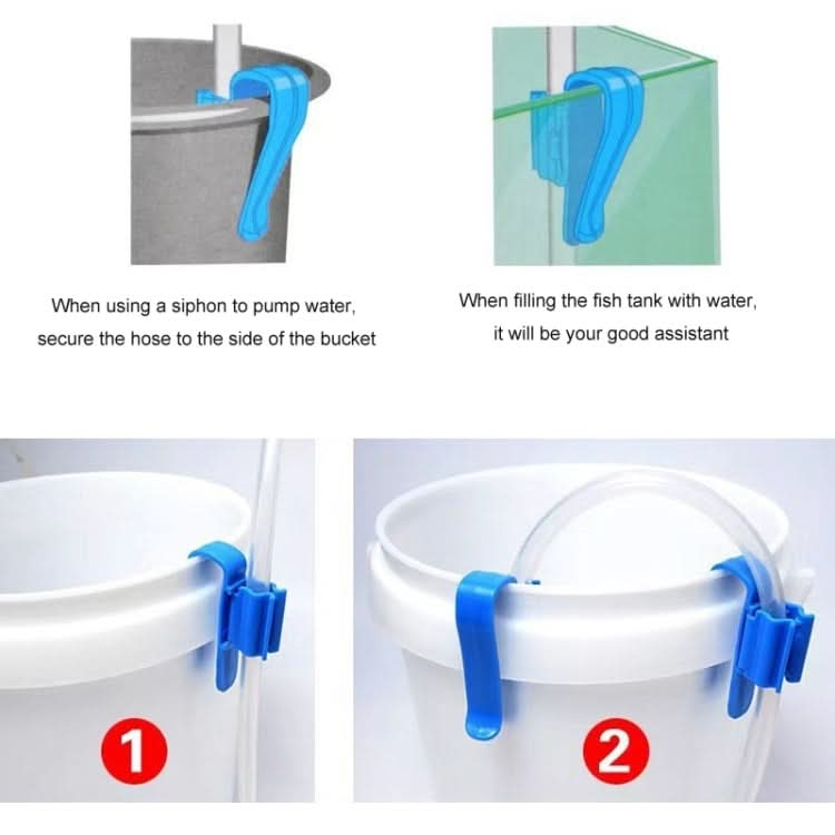 5pcs Multifunctional Fish Tank Aquarium Water Pipe Fixing Clip(Blue)-Reluova