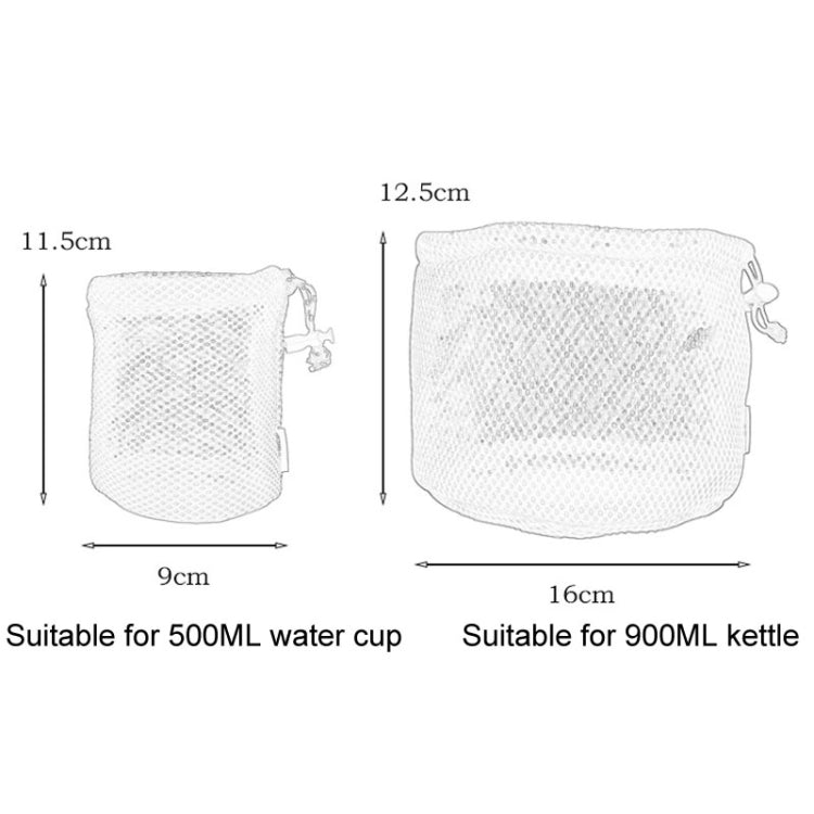 COOL CAMP CF-3019 Outdoor Camping Sandwich Round Bottom Storage Bag Portable Camping Mug Teapot Tableware Mesh Bag Reluova