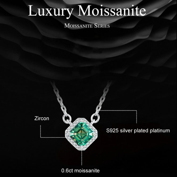 S925 Sterling Silver Moissanite Necklace Platinum Plated Jewelry Pendant My Store