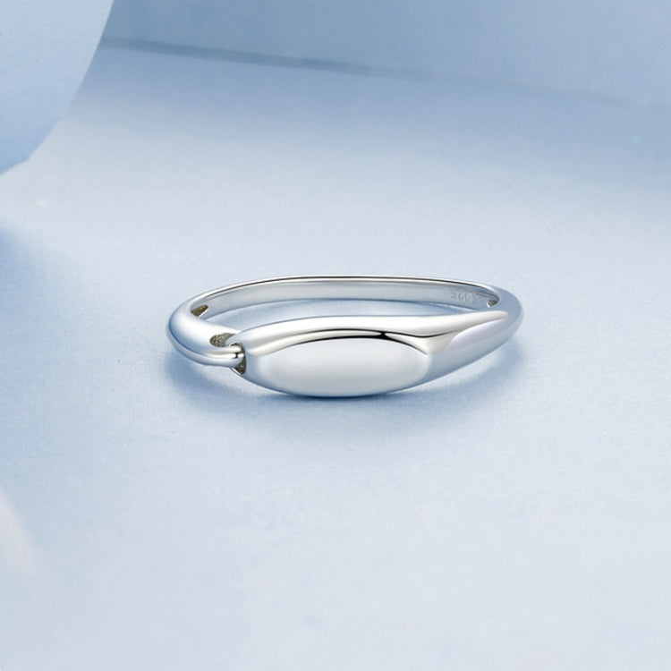 S925 Sterling Silver Platinum-Plated Interlocking Simple Ring My Store