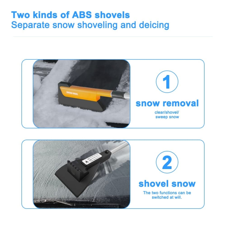 Car Multifunctional Telescopic Snow Shovel Glass Defrost De-icing Brush Winter Cleaning Tools