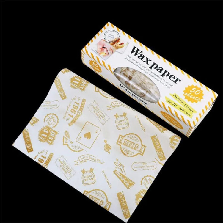 50sheets /Pack Food Wrapping Paper Baking Wax Paper Grease Proof Waterproof Liners My Store