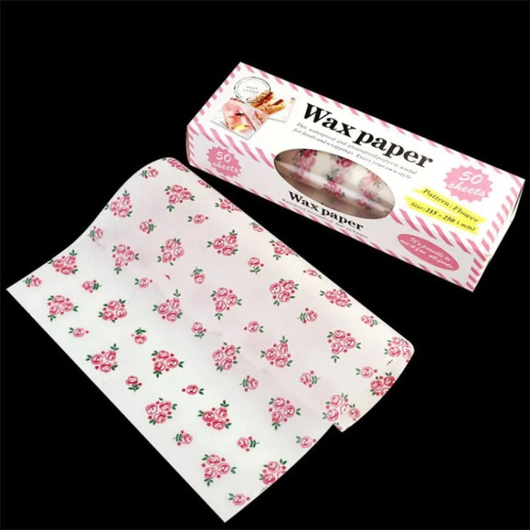 50sheets /Pack Food Wrapping Paper Baking Wax Paper Grease Proof Waterproof Liners My Store