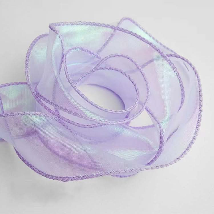 4cm x 9m Purple Symphony Fishtail Yarn Flower Cake Baking Packaging Ribbon Lace Decorative Webbing-Reluova