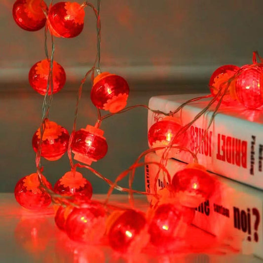 3m 20 Light  New Year Chinese Red Lantern LED Lights(Crystal Lanterns)-Reluova