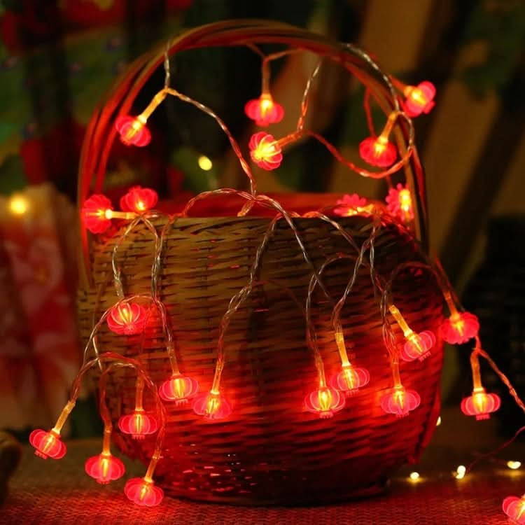 6m 40 Light  New Year Chinese Red Lantern LED Lights(Crystal Lanterns)-Reluova