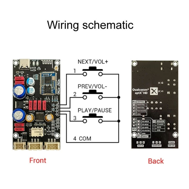 Bluetooth Lossless Decoder Board APTX Amplifier Wireless Receiver Reluova