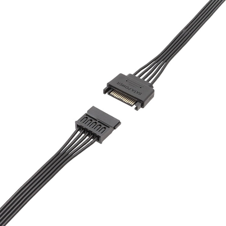 Power Supply SATA 15Pin Male And Female Extension Cable Durable Hard Disk Drive Power Connection Cables