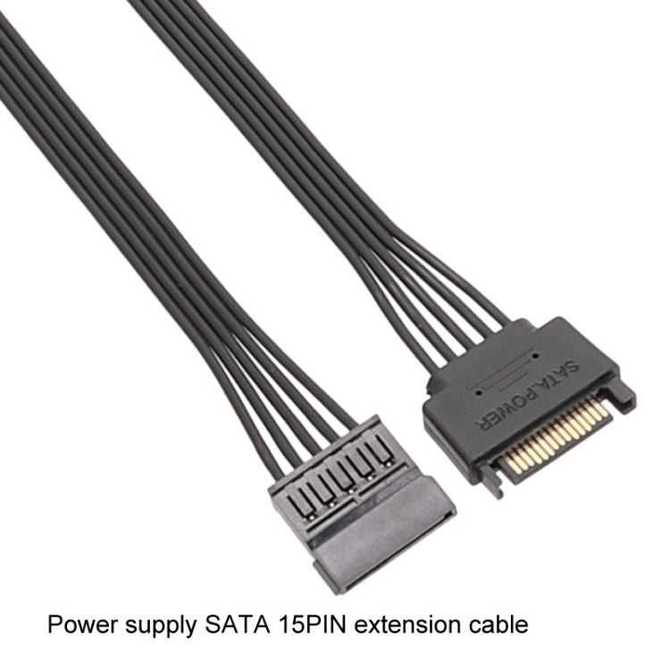 Power Supply SATA 15Pin Male And Female Extension Cable Durable Hard Disk Drive Power Connection Cables My Store