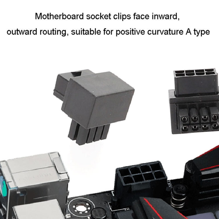 Motherboard CPU 8Pin Power Steering Connector Interface Steering Header 90 Degree Adaptor