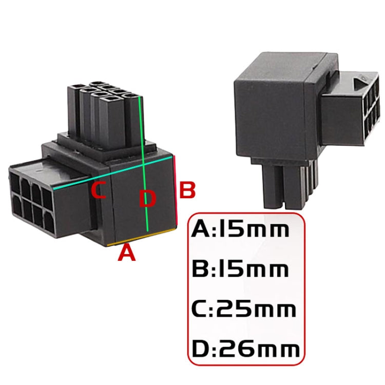 Motherboard CPU 8Pin Power Steering Connector Interface Steering Header 90 Degree Adaptor My Store