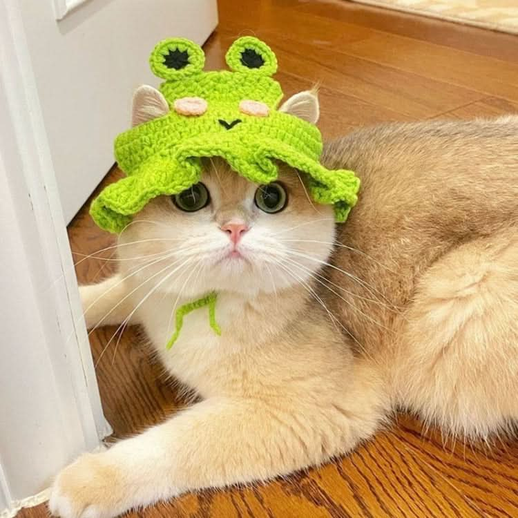 Pet Headgear Props Cats And Dogs Knitted Hat Headwear - Reluova