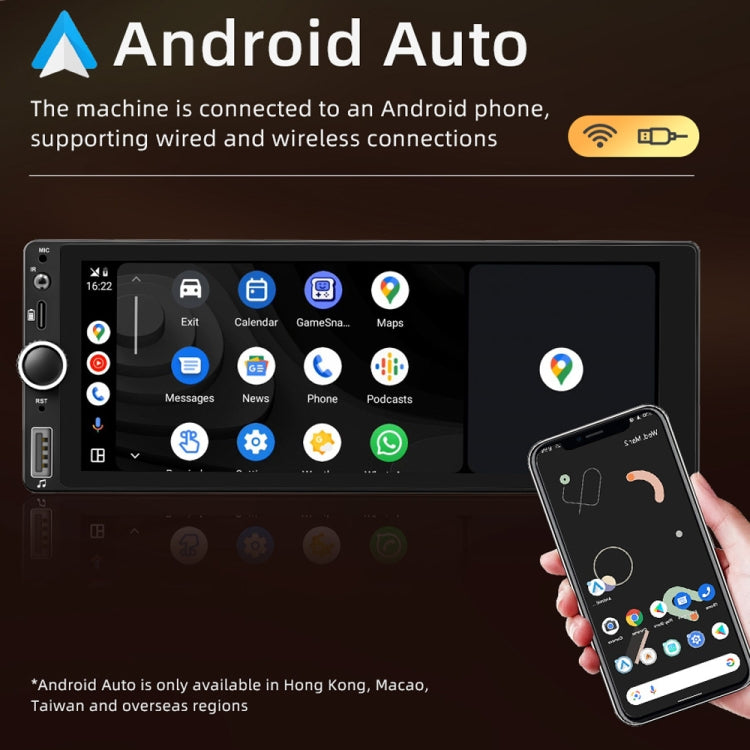 Car Universal Radio Wireless Bluetooth Hands-Free Android Navigation