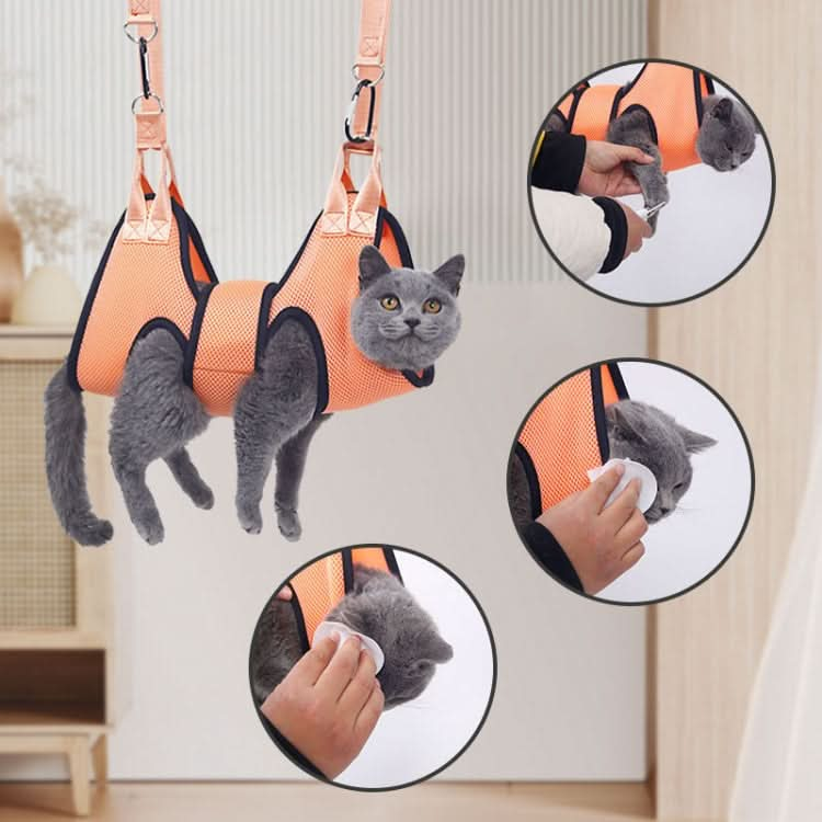 Pet Grooming Hammock Cats Dog Clipping Nail Holder Hanger Type Feeding Anti-Scratch Artifacts - Reluova