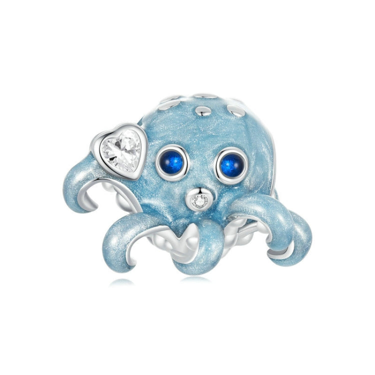 S925 Sterling Silver Cute Ocean Octopus DIY Beads