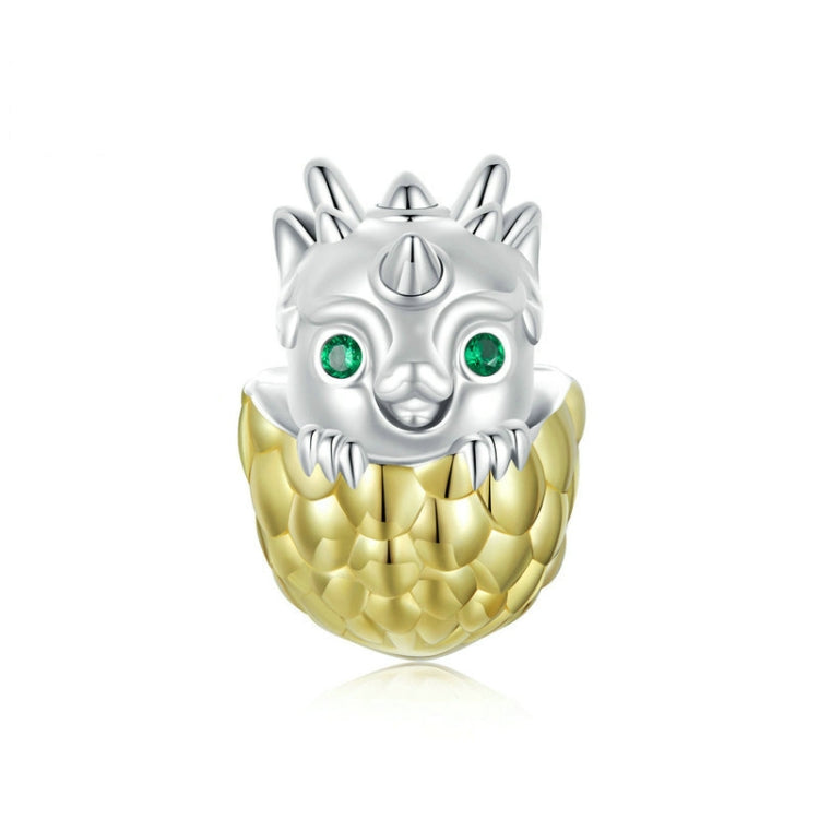 S925 Sterling Silver Gold-plated New Year Zodiac Cute Dragon Egg DIY Beads My Store