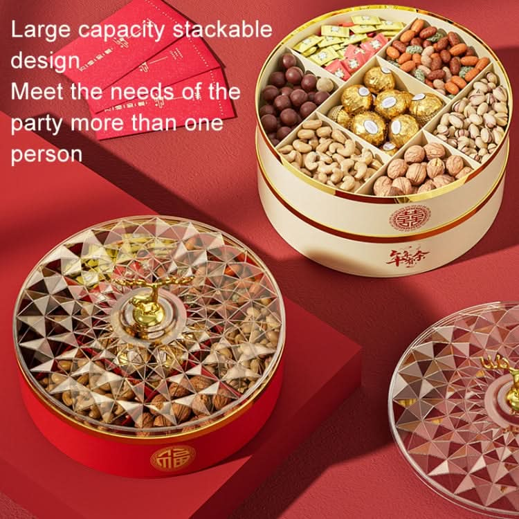 Candy Box Home Multi-Layer New Year Fruit Tray Compartmentalized Dry Fruit Box With Lid Reluova