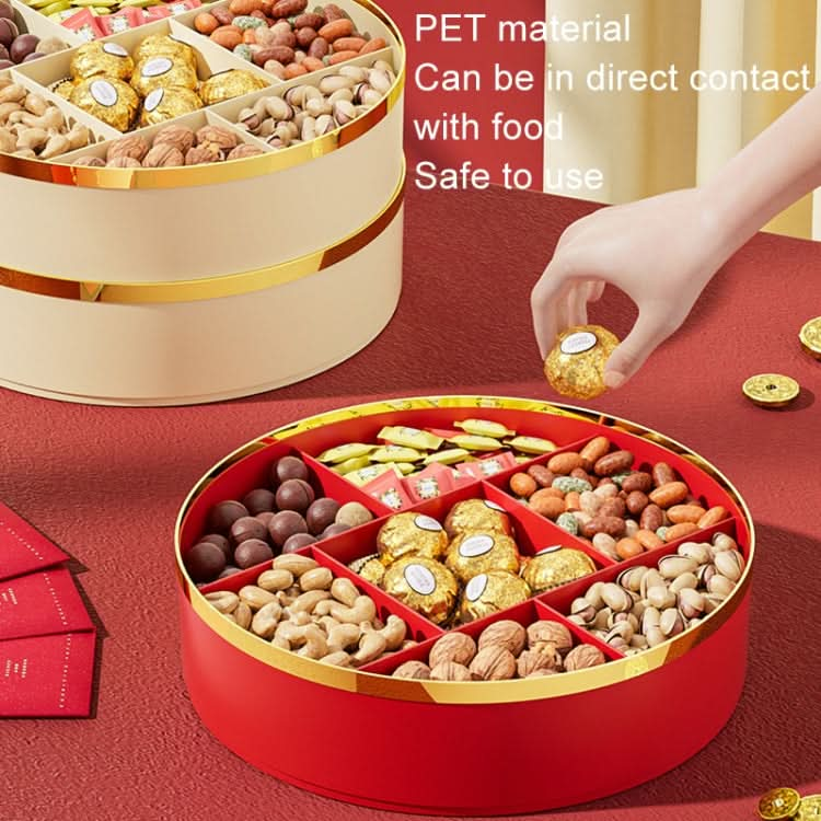 Candy Box Home Multi-Layer New Year Fruit Tray Compartmentalized Dry Fruit Box With Lid Reluova