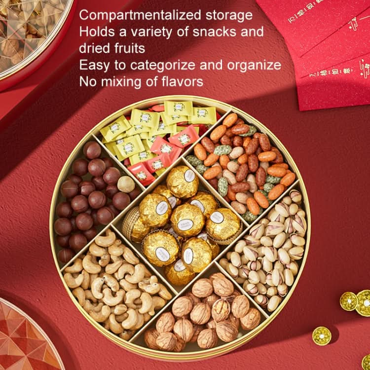 Candy Box Home Multi-Layer New Year Fruit Tray Compartmentalized Dry Fruit Box With Lid Reluova