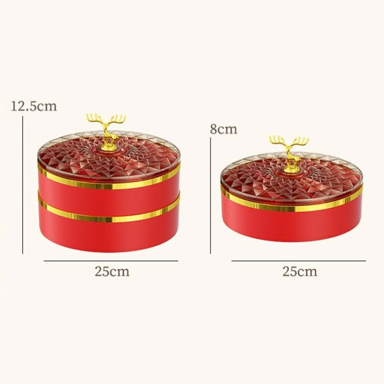 Candy Box Home Multi-Layer New Year Fruit Tray Compartmentalized Dry Fruit Box With Lid Reluova