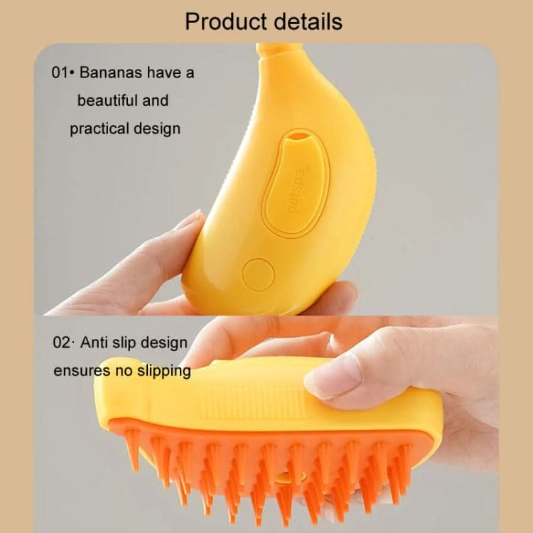 Banana Shape Pet Spray Massage Comb Electrical Cleaning Brush Hair Removal Comb For Dogs And Cats - Reluova