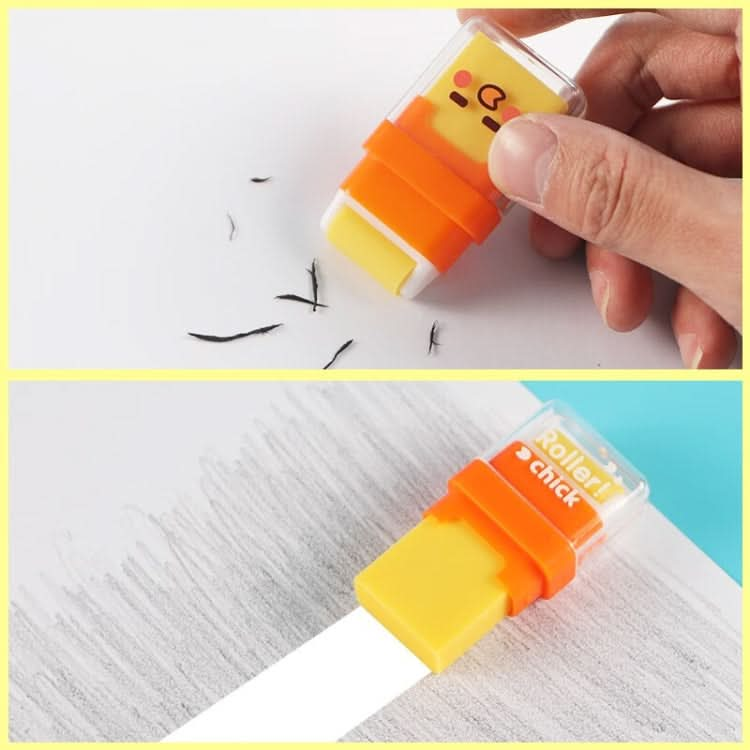 4pcs /Set M£¦G Double-Ended Rolling Eraser Cartoon Student Painting Homework Eraser(AXP963GX)-Reluova