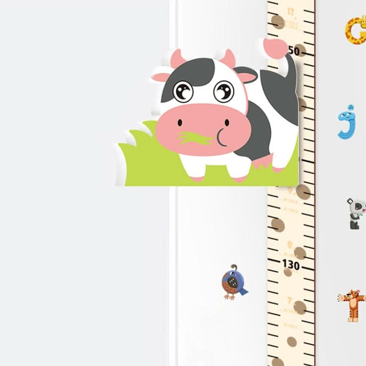 3D Height Paste Children Height Measurement Ruler Magnetic Suction Cartoon Wall Stickers Can Be Removed(Little Cow Sticker Model)-Reluova