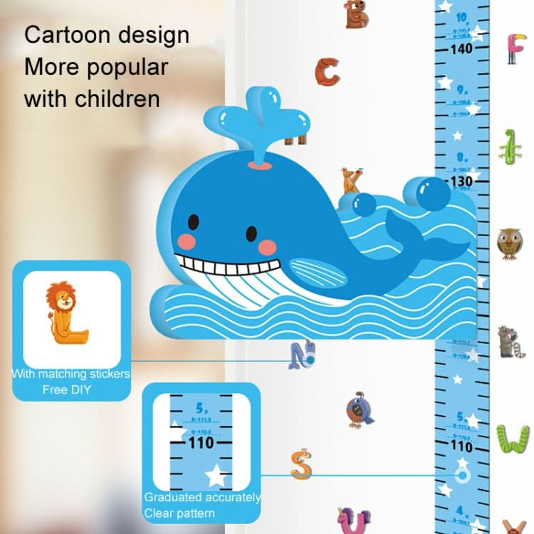 3D Height Paste Children Height Measurement Ruler Magnetic Suction Cartoon Wall Stickers Can Be Removed(Elephant Sticker Model)-Reluova