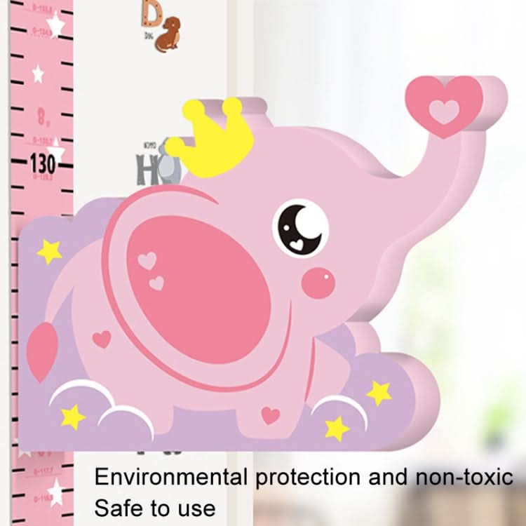 3D Height Paste Children Height Measurement Ruler Magnetic Suction Cartoon Wall Stickers Can Be Removed(Elephant Sticker Model)-Reluova