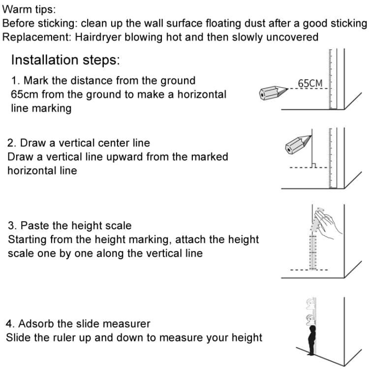 3D Height Paste Children Height Measurement Ruler Magnetic Suction Cartoon Wall Stickers Can Be Removed(Whale Sticker Model)-Reluova