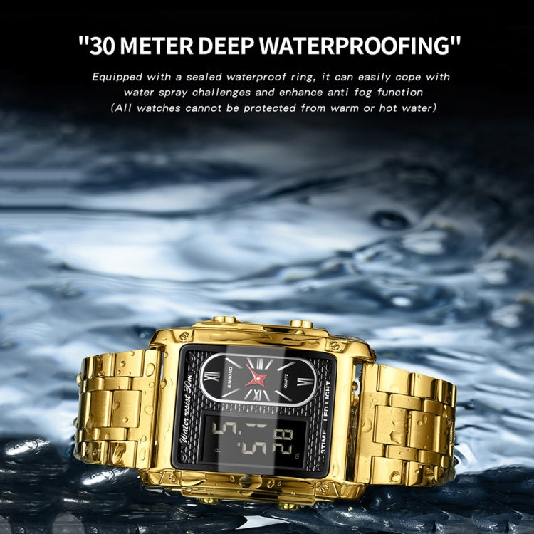 BINBOND B2311 30m Waterproof Men LED Luminous Multifunctional Quartz Watch Reluova