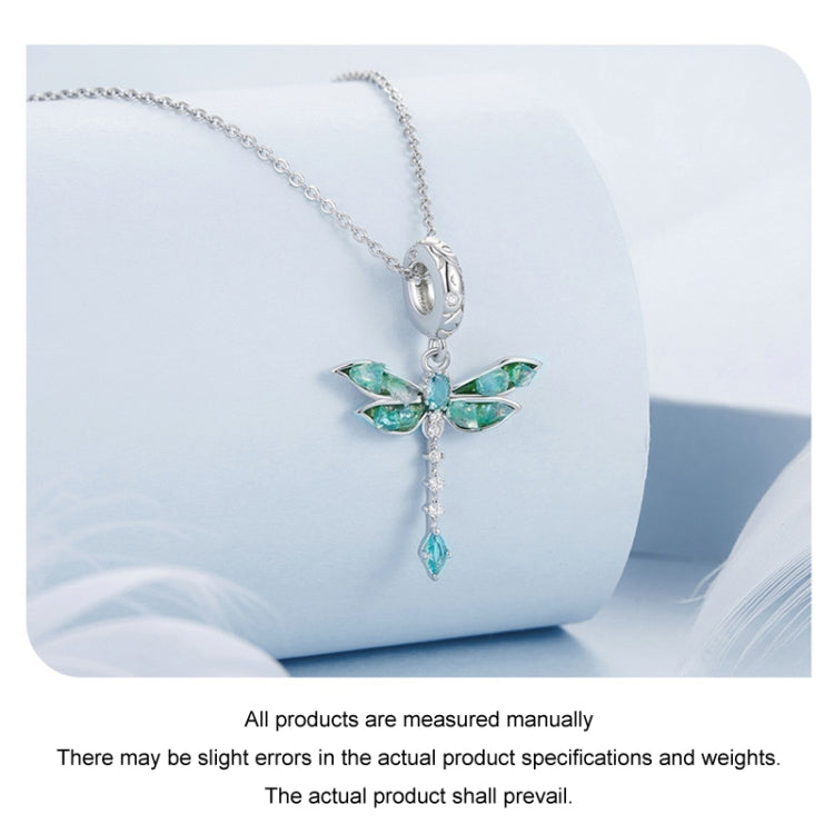 S925 Sterling Silver Platinum Plated Dragonfly DIY Pendant