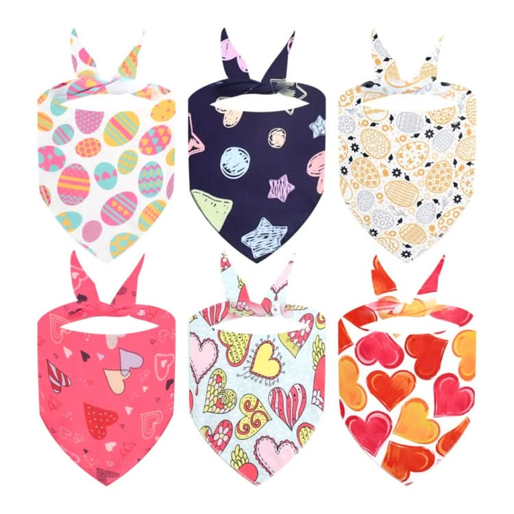 Cute Pet Triangle Towel Bib Cartoon Cats And Dogs Drool Towel Scarf - Reluova