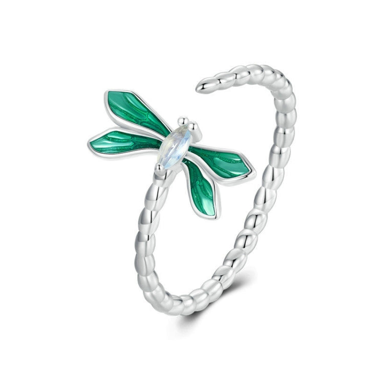 S925 Sterling Silver Dragonfly Open Adjustable Women Ring My Store