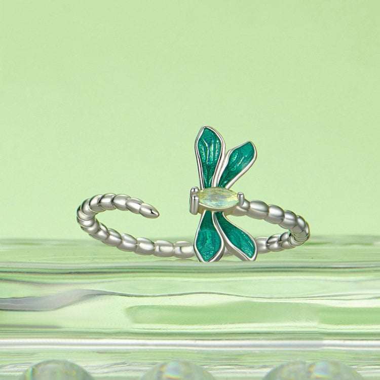 S925 Sterling Silver Dragonfly Open Adjustable Women Ring My Store