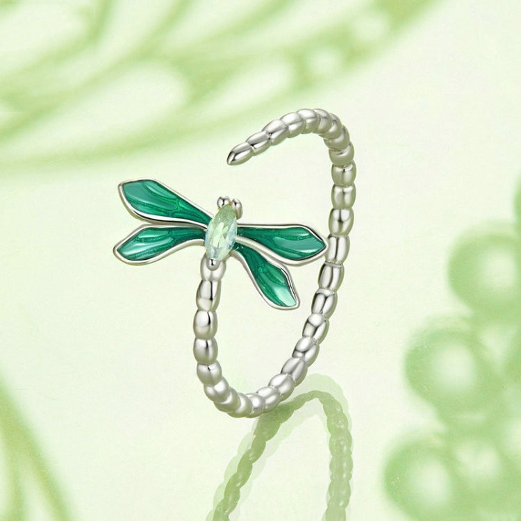 S925 Sterling Silver Dragonfly Open Adjustable Women Ring My Store