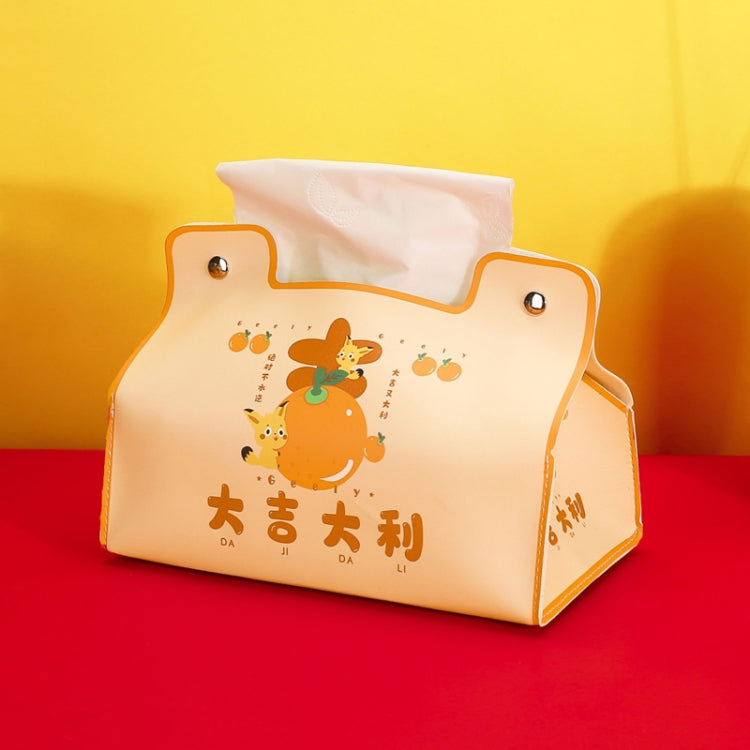 New Year Cute Tissue Box Waterproof Tissue Box Dormitory Car Carrying Living Room Universal Tissue Box