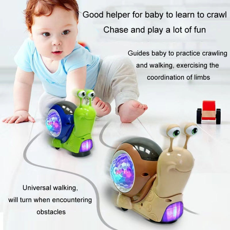 Children Electrical Crawling Snail Toys Sound And Light Projection Snail Fun Toys Reluova