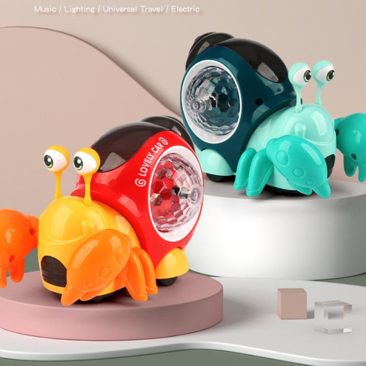 Crawling Hermit Crab Educational Electrical Toys Universal Music Light Projection Cartoon Children Toys Reluova