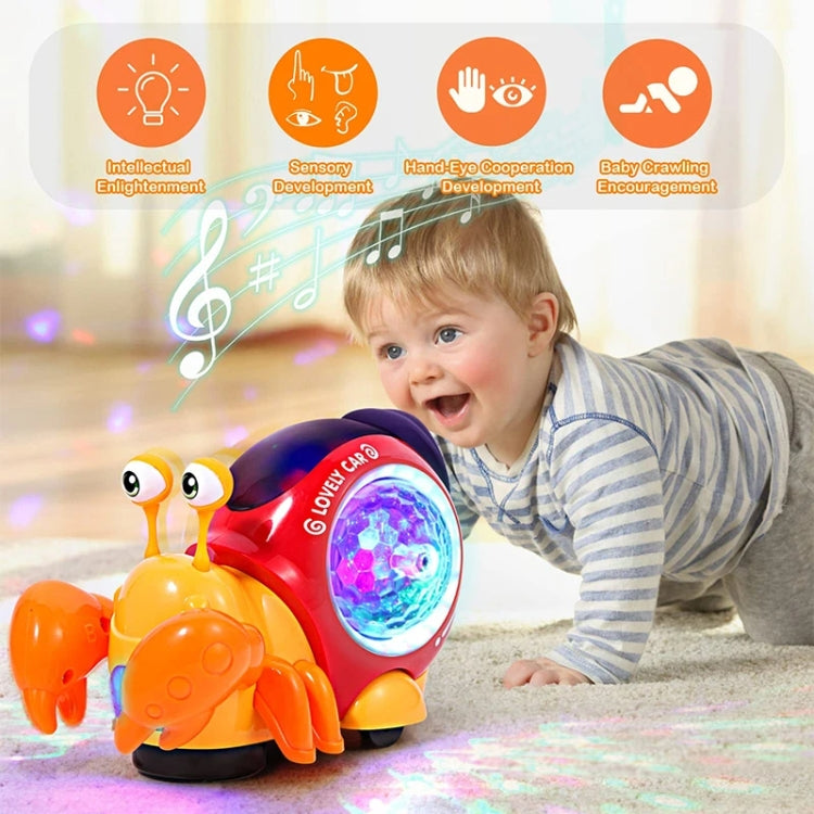 Crawling Hermit Crab Educational Electrical Toys Universal Music Light Projection Cartoon Children Toys