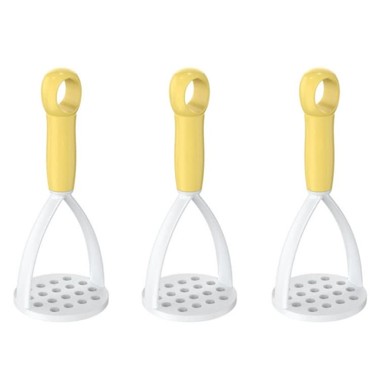 3pcs Kitchen Manual Potato Masher Baby Supplement Food Mashing Tool(Yellow)-Reluova