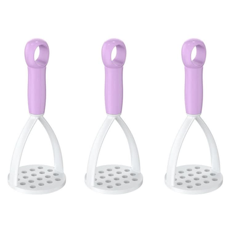 3pcs Kitchen Manual Potato Masher Baby Supplement Food Mashing Tool(Purple)-Reluova