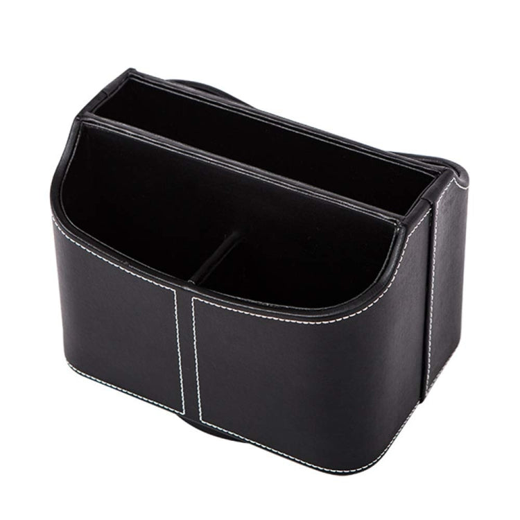 360 Degrees Rotating Desk Organizer Storage Box PU Leather Remote Control Holder My Store