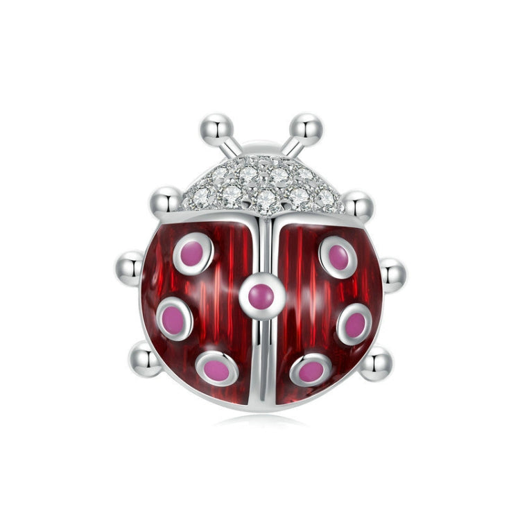 S925 Sterling Silver Zircon Luminous Seven-star Ladybug Silicone DIY Beads My Store