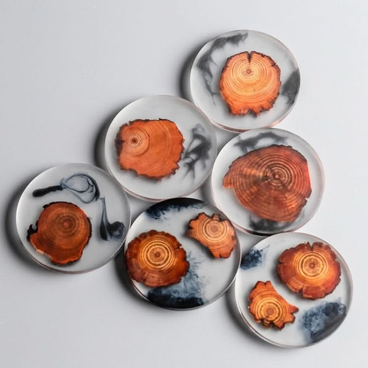 Resin Pine Spliced Insulated Tea Coaster Home Living Room Decoration Accessories Reluova