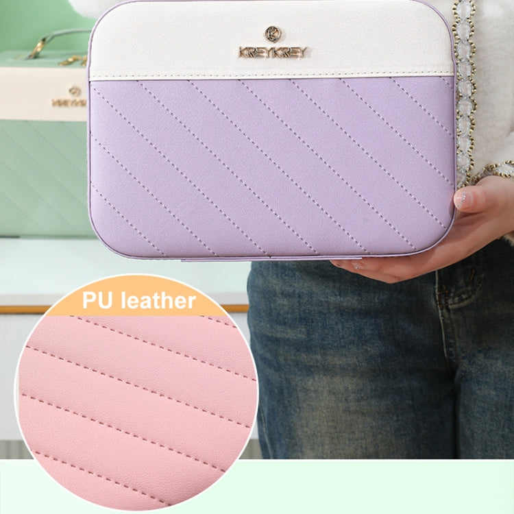 Portable Large-capacity Diagonal Stripe Cosmetic Case Travel Handheld Storage Bag My Store