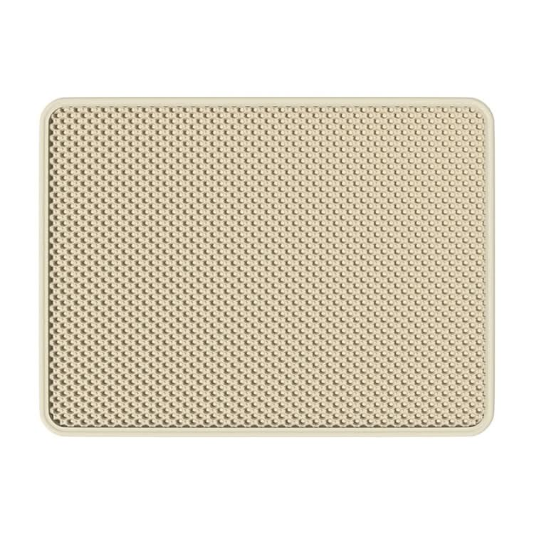 45 x 30cm Filtering And Splash-Proof Litter Mat Pet Double Layer EVA Bedding Pads(Beige)-Reluova