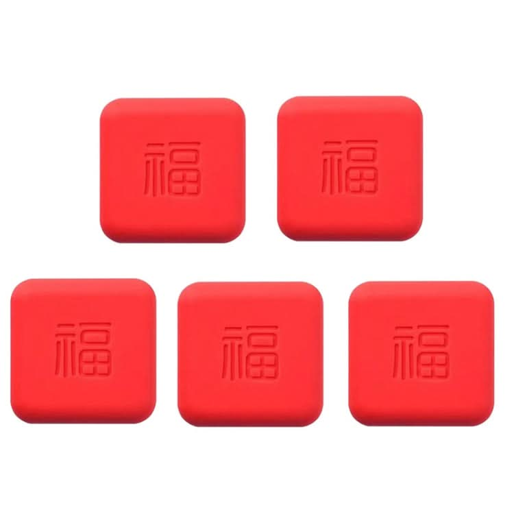 5pcs Doorknob Silent Anti-Collision Pad Living Room Bedroom Door Closing Cushion Silicone Protective Pad(Red)-Reluova