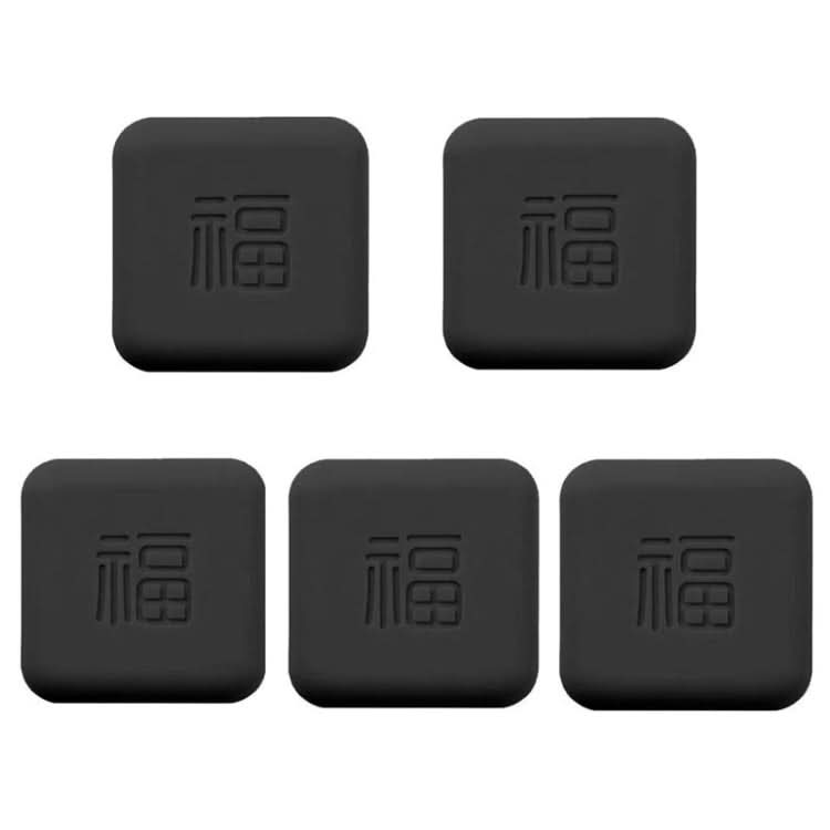 5pcs Doorknob Silent Anti-Collision Pad Living Room Bedroom Door Closing Cushion Silicone Protective Pad(Black)-Reluova